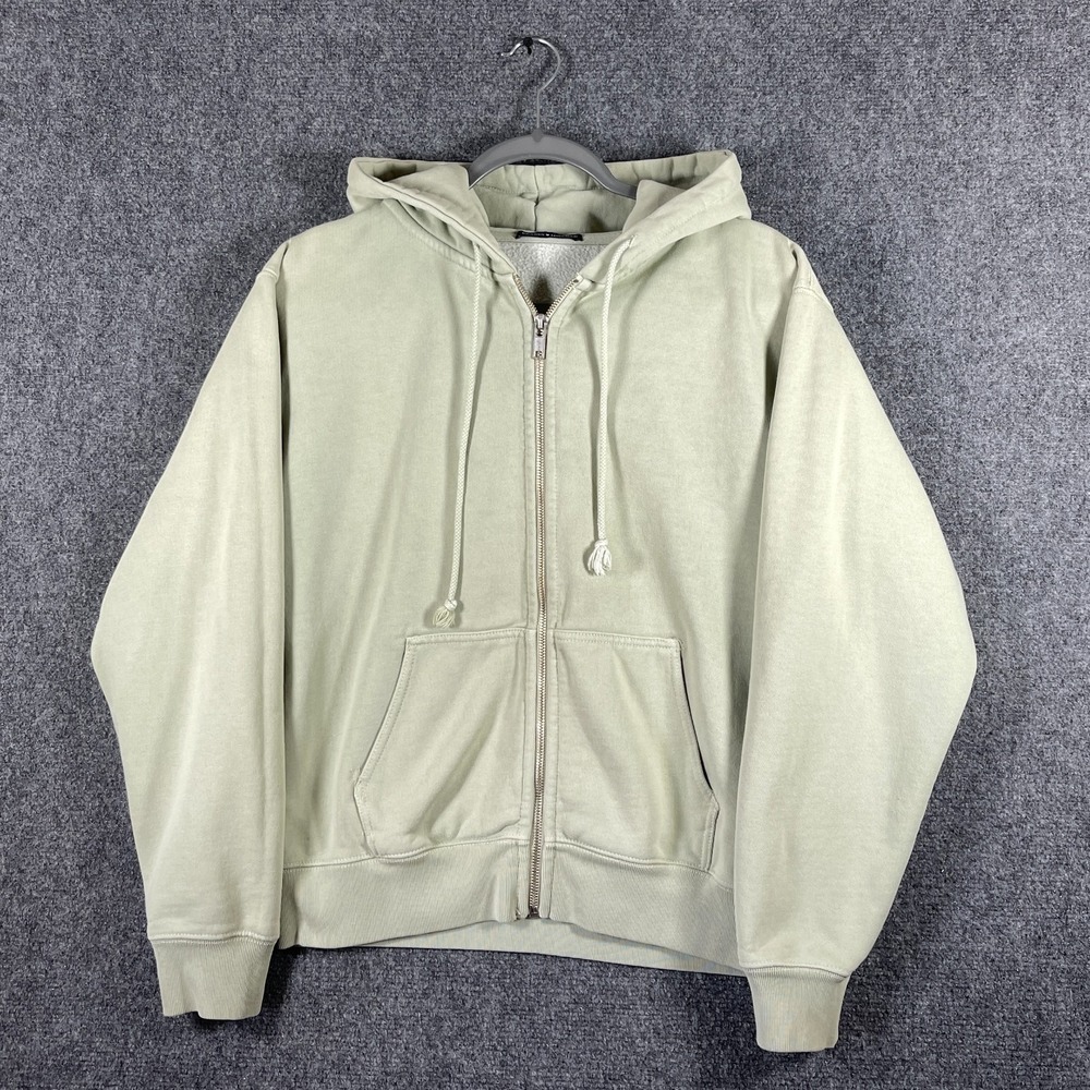 John Galt Brandy Melville Christy Hoodie Oversized Full-Zip Jacket Green OS